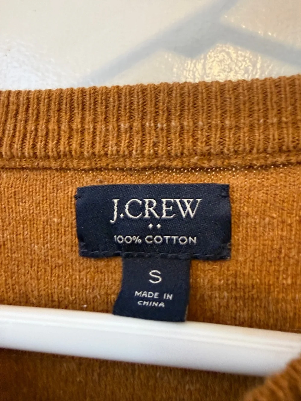 J. Crew Crewneck Sweater in Burnt Orange